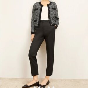 MM Lafleur Mejia 2.0 Stretch Twill Black Cropped Tailored Ankle Pants